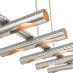 45898-91 10 Light Brushed Nickel Linear Chandelier-Lighting LumensChandeliers