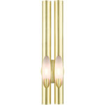 45912-12 2 Light Satin Brass  ADA Double Sconce-Lighting LumensWall Sconces