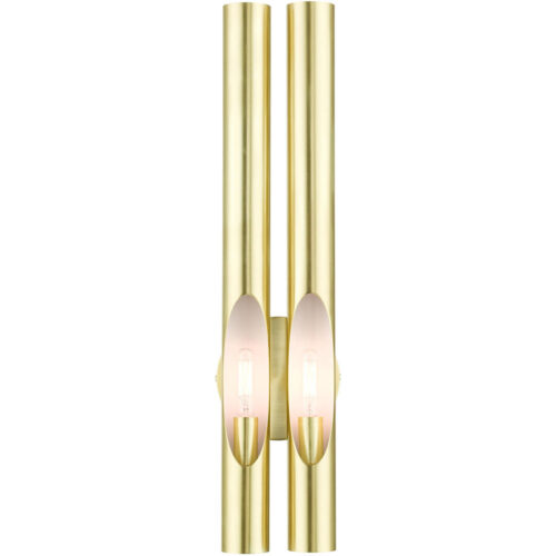 45912-12 2 Light Satin Brass  ADA Double Sconce-Lighting LumensWall Sconces