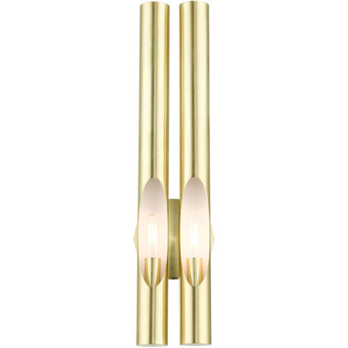 45912-12 2 Light Satin Brass  ADA Double Sconce-Lighting LumensWall Sconces