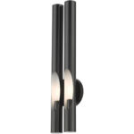 45912-68 2 Light Shiny Black ADA Double Sconce-Lighting LumensWall Sconces