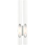 45912-69 2 Light Shiny White ADA Double Sconce-Lighting LumensWall Sconces