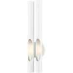 45912-69 2 Light Shiny White ADA Double Sconce-Lighting LumensWall Sconces