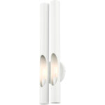 45912-69 2 Light Shiny White ADA Double Sconce-Lighting LumensWall Sconces