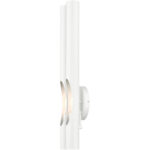 45912-69 2 Light Shiny White ADA Double Sconce-Lighting LumensWall Sconces