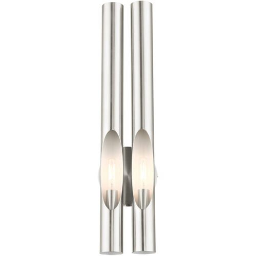 45912-91 2 Light Brushed Nickel ADA Double Sconce-Lighting LumensWall Sconces