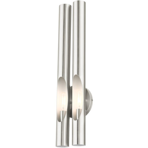 45912-91 2 Light Brushed Nickel ADA Double Sconce-Lighting LumensWall Sconces