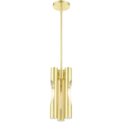 45913-12 3 Light Satin Brass  Pendant Chandelier-Lighting LumensChandeliers