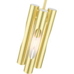 45913-12 3 Light Satin Brass  Pendant Chandelier-Lighting LumensChandeliers