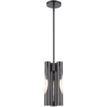 45913-46 3 Light Black Chrome Pendant Chandelier-Lighting LumensChandeliers