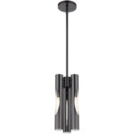 45913-46 3 Light Black Chrome Pendant Chandelier-Lighting LumensChandeliers