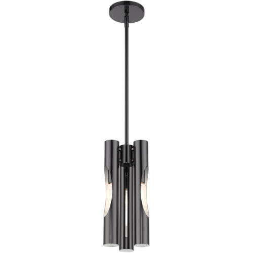 45913-46 3 Light Black Chrome Pendant Chandelier-Lighting LumensChandeliers