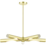 45915-12 5 Light Satin Brass Chandelier-Lighting LumensChandeliers