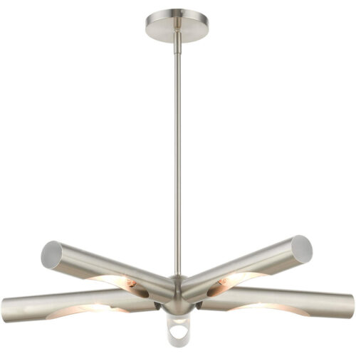 45915-91 5 Light Brushed Nickel Chandelier-Lighting LumensChandeliers