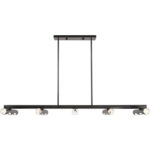 45918-46 10 Light Black Chrome Linear Chandelier-Lighting LumensChandeliers