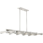 45918-91 10 Light Brushed Nickel Linear Chandelier-Lighting LumensChandeliers