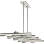 45918-91 10 Light Brushed Nickel Linear Chandelier-Lighting LumensChandeliers