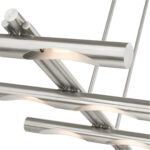 45918-91 10 Light Brushed Nickel Linear Chandelier-Lighting LumensChandeliers