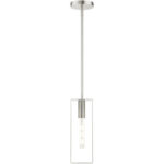 45951-91 1 Light Brushed Nickel Pendant-Lighting LumensPendant Lights