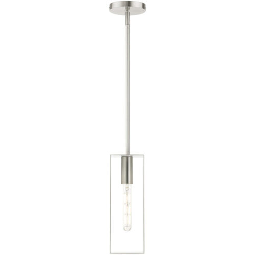 45951-91 1 Light Brushed Nickel Pendant-Lighting LumensPendant Lights