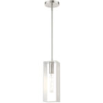 45951-91 1 Light Brushed Nickel Pendant-Lighting LumensPendant Lights