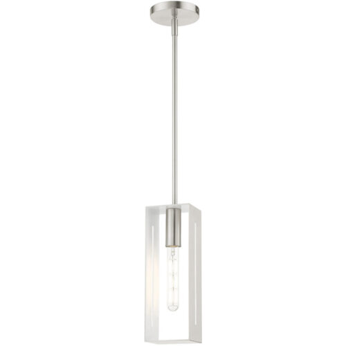 45951-91 1 Light Brushed Nickel Pendant-Lighting LumensPendant Lights