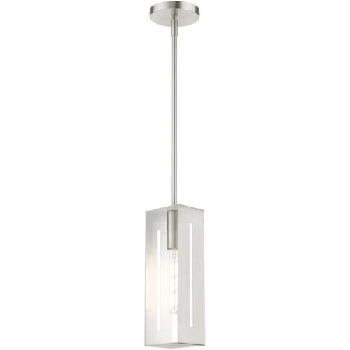 45951-91 1 Light Brushed Nickel Pendant-Lighting LumensPendant Lights