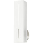 45953-13 1 Light Textured White with Brushed Nickel Finish Accents ADA Single Sconce-Lighting LumensWall Sconces