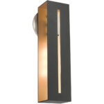 45953-14 1 Light Textured Black with Brushed Nickel Accents ADA Single Sconce-Lighting LumensWall Sconces