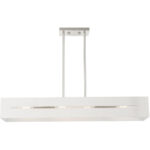 45957-91 4 Light Brushed Nickel Linear Chandelier-Lighting LumensChandeliers