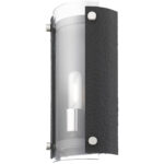 7.5 inch 1 Light Black ADA Wall Sconce with Clear Glass Shade-Lighting LumensWall Sconces