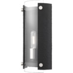 7.5 inch 1 Light Black ADA Wall Sconce with Clear Glass Shade-Lighting LumensWall Sconces