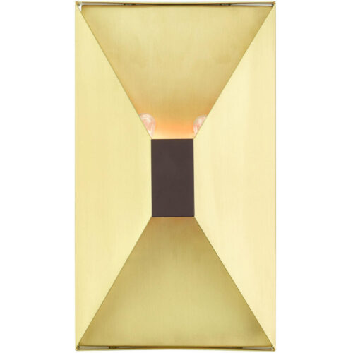 46002-12 2 Light Satin Brass ADA Sconce-Lighting LumensWall Sconces