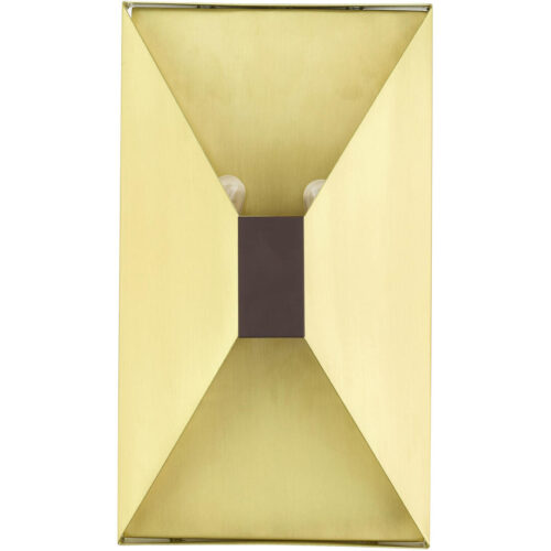 46002-12 2 Light Satin Brass ADA Sconce-Lighting LumensWall Sconces