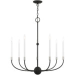 7 Light Black Chandelier with Steel base material-Lighting LumensChandeliers