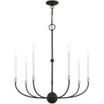 7 Light Black Chandelier with Steel base material-Lighting LumensChandeliers