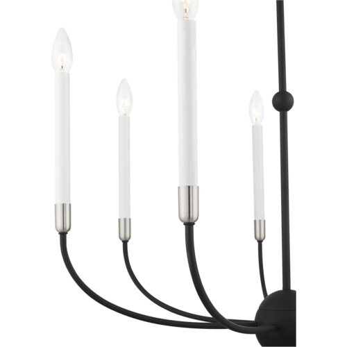 7 Light Black Chandelier with Steel base material-Lighting LumensChandeliers