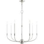 7 Light Brushed Nickel Chandelier with Steel base material-Lighting LumensChandeliers