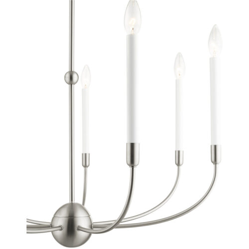 7 Light Brushed Nickel Chandelier with Steel base material-Lighting LumensChandeliers