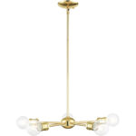 5 Light Polished Brass Chandelier with Steel base material-Lighting LumensChandeliers