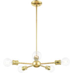 5 Light Polished Brass Chandelier with Steel base material-Lighting LumensChandeliers