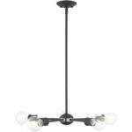 5 Light Scandinavian Gray Chandelier with Steel base material-Lighting LumensChandeliers