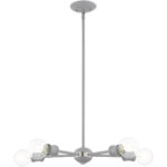 5 Light Nordic Gray Chandelier with Steel base material-Lighting LumensChandeliers