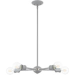 5 Light Nordic Gray Chandelier with Steel base material-Lighting LumensChandeliers