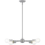 5 Light Nordic Gray Chandelier with Steel base material-Lighting LumensChandeliers