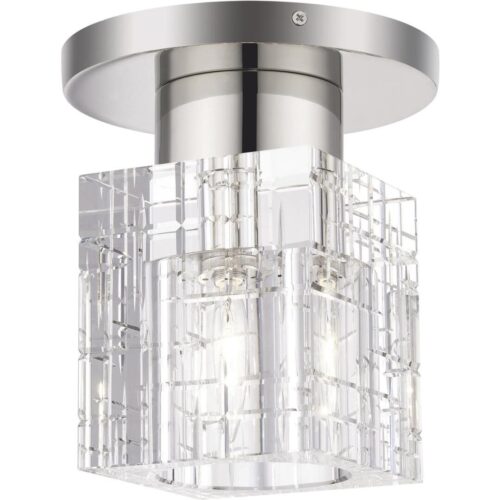 46180-35 1 Light Polished Nickel Crystal Semi-Flush-Lighting LumensSemi Flush