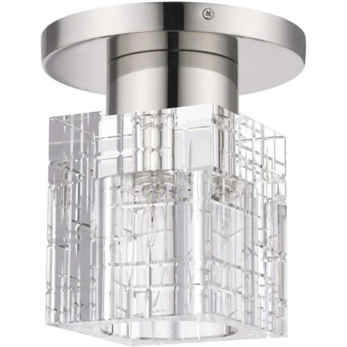 46180-35 1 Light Polished Nickel Crystal Semi-Flush-Lighting LumensSemi Flush