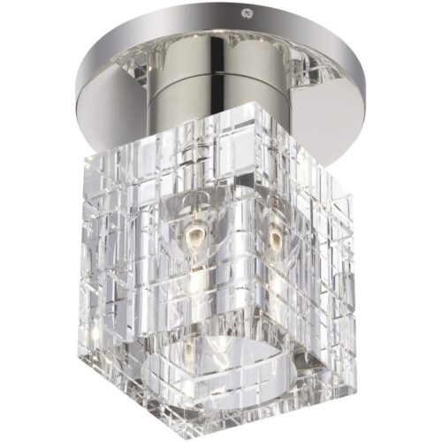 46180-35 1 Light Polished Nickel Crystal Semi-Flush-Lighting LumensSemi Flush