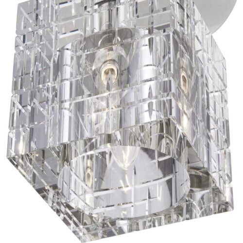 46180-35 1 Light Polished Nickel Crystal Semi-Flush-Lighting LumensSemi Flush