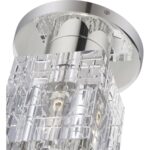 46180-35 1 Light Polished Nickel Crystal Semi-Flush-Lighting LumensSemi Flush